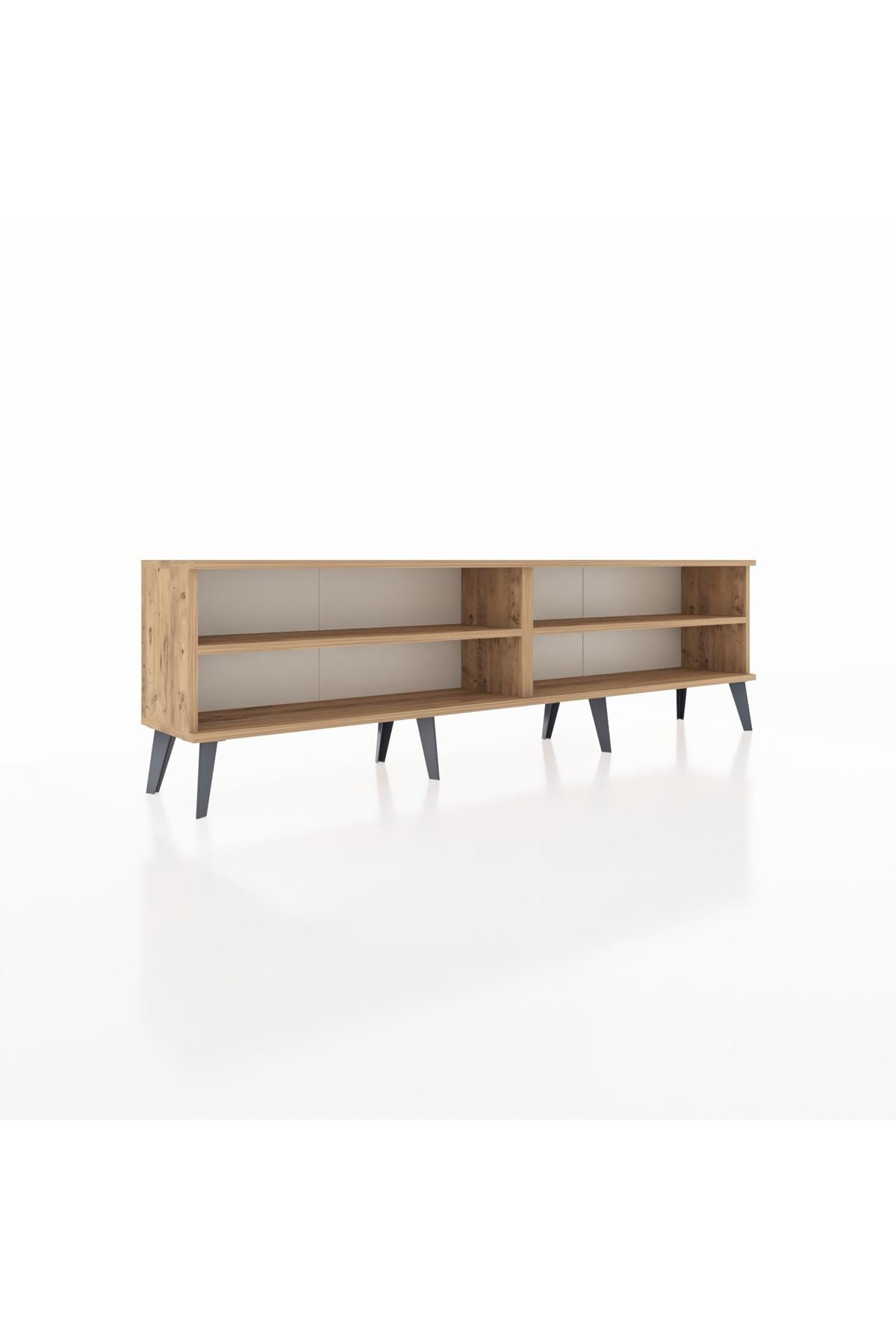 Arges TV Ünitesi 2 Raflı  176x30x51 Çam-Çam/Çam