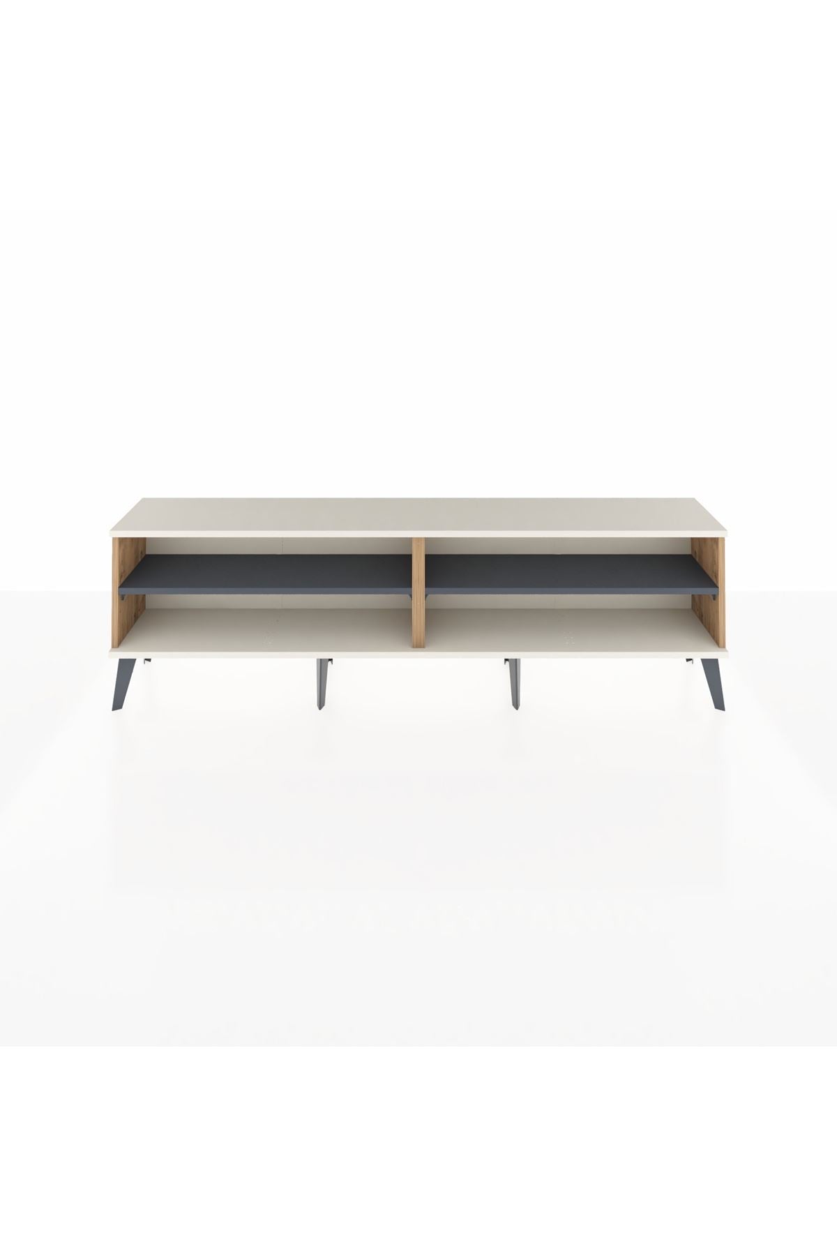 Arges TV Ünitesi 2 Raflı  176x30x51 Çam-Aytaşı/Antrasit