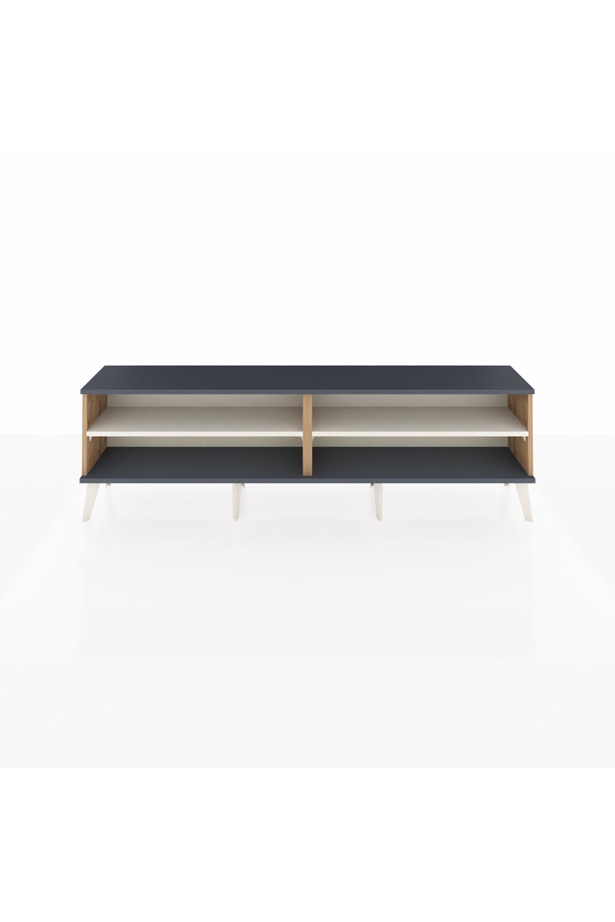 Arges TV Ünitesi 2 Raflı  176x30x51 Çam-Antrasit/Aytaşı