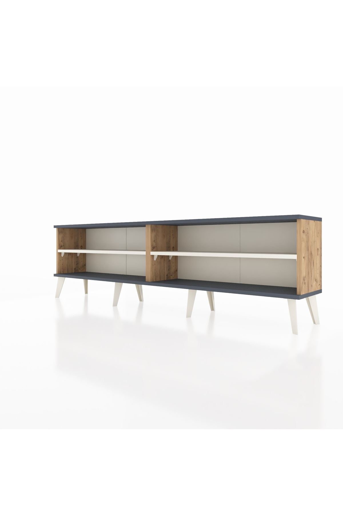 Arges TV Ünitesi 2 Raflı  176x30x51 Çam-Antrasit/Aytaşı