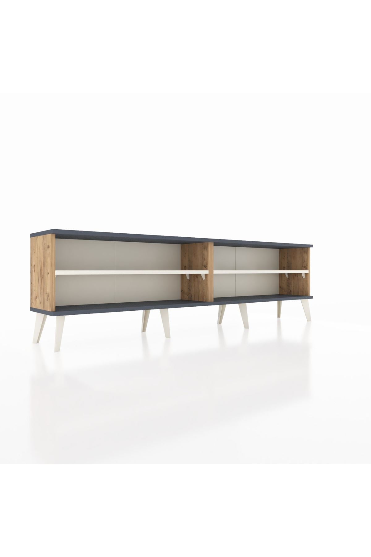 Arges TV Ünitesi 2 Raflı  176x30x51 Çam-Antrasit/Aytaşı