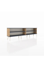 Arges TV Ünitesi 2 Raflı  176x30x51 Çam-Antrasit/Antrasit