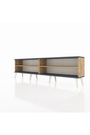 Arges TV Ünitesi 2 Raflı  176x30x51 Çam-Antrasit/Çam