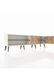 Arges TV Ünitesi 2 Raflı 2 Kapaklı 176x30x51 Aytaşı-Çam/Antrasit