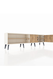 Arges TV Ünitesi 2 Raflı 2 Kapaklı 176x30x51 Aytaşı-Çam/Çam