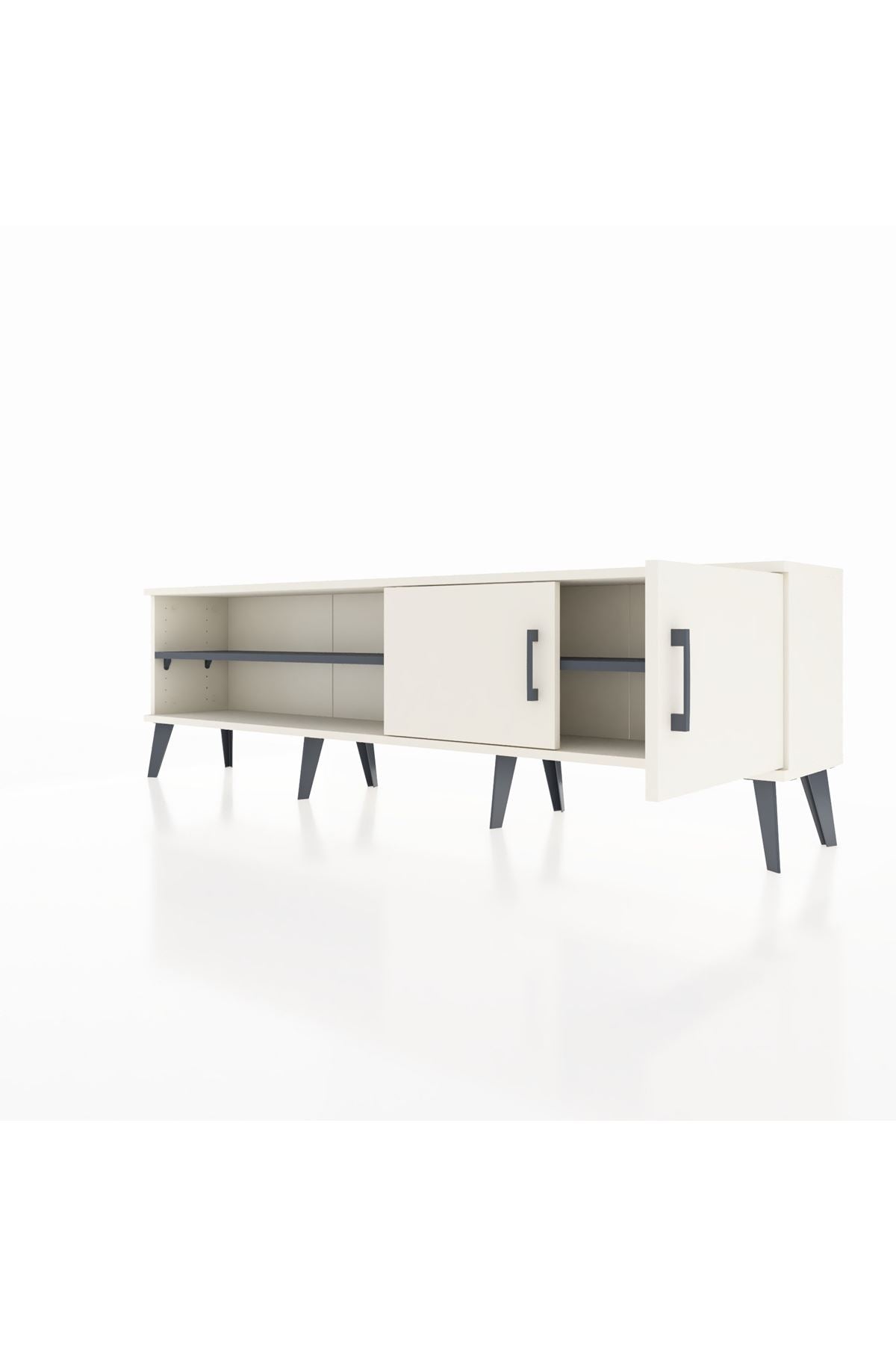 Arges TV Ünitesi 2 Raflı 2 Kapaklı 176x30x51 Aytaşı-Aytaşı/Antrasit