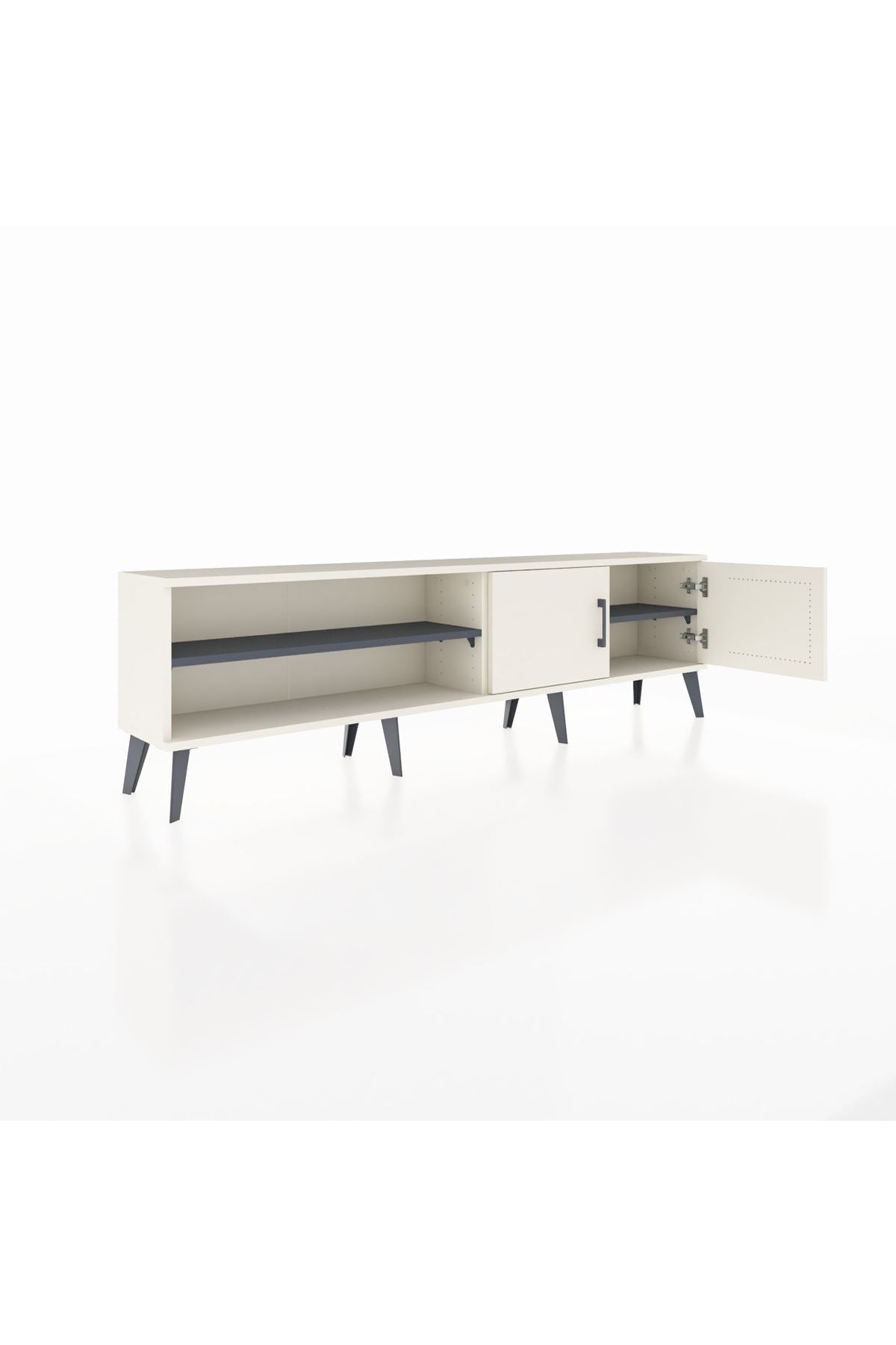 Arges TV Ünitesi 2 Raflı 2 Kapaklı 176x30x51 Aytaşı-Aytaşı/Antrasit