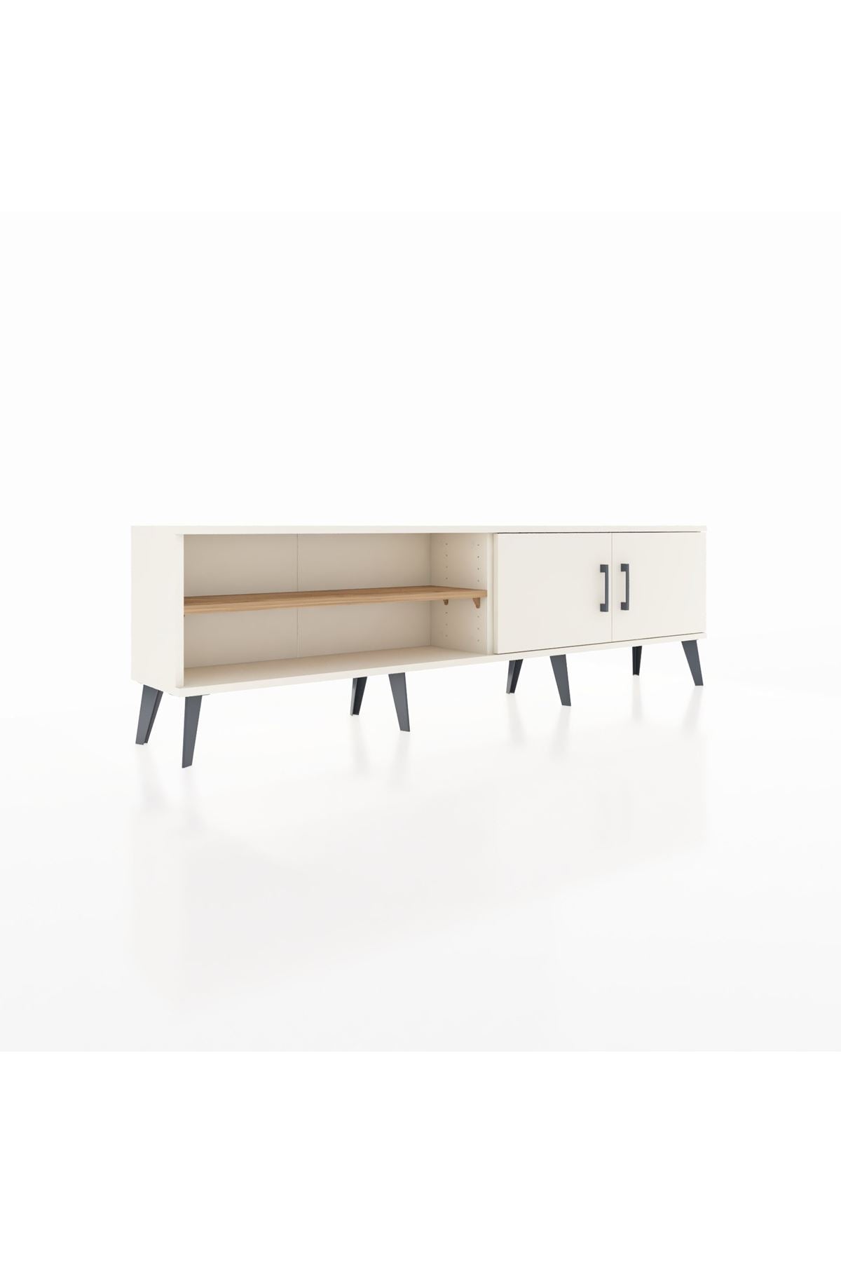 Arges TV Ünitesi 2 Raflı 2 Kapaklı 176x30x51 Aytaşı-Aytaşı/Çam