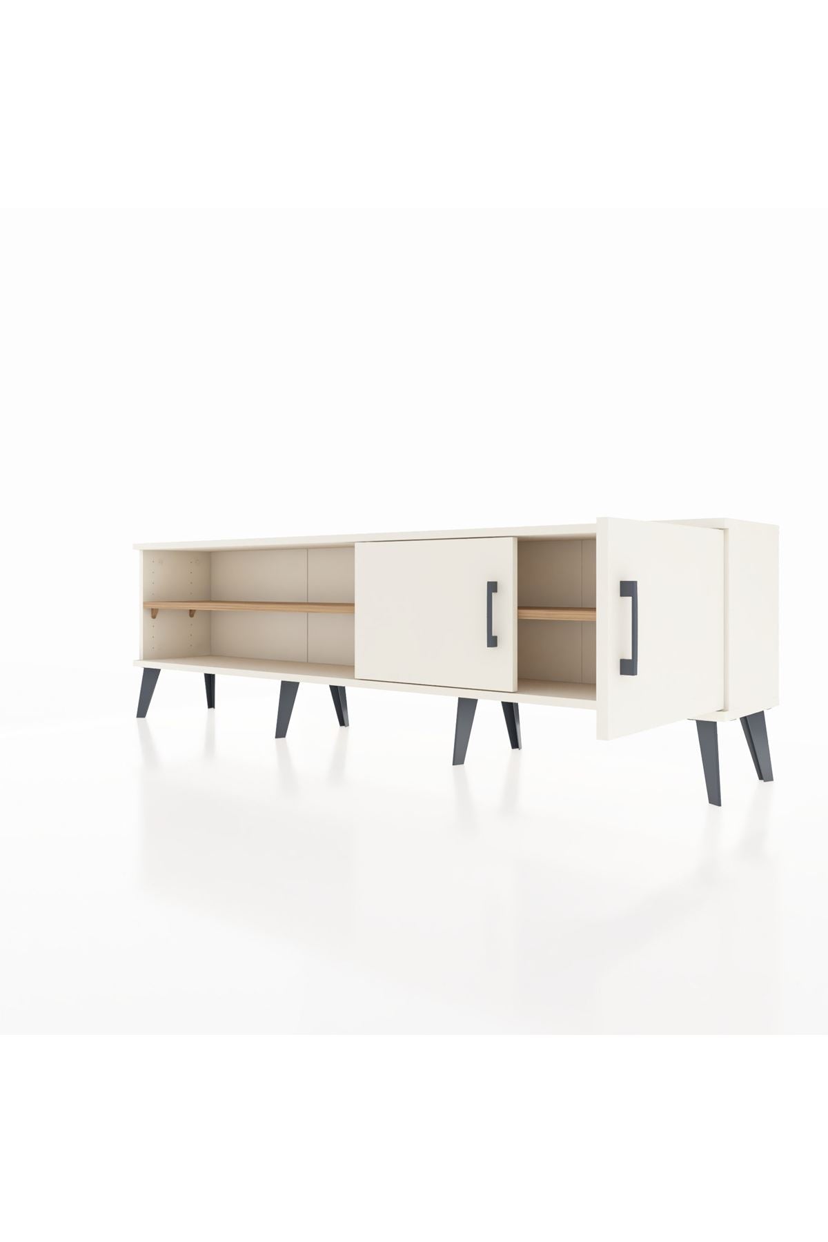 Arges TV Ünitesi 2 Raflı 2 Kapaklı 176x30x51 Aytaşı-Aytaşı/Çam