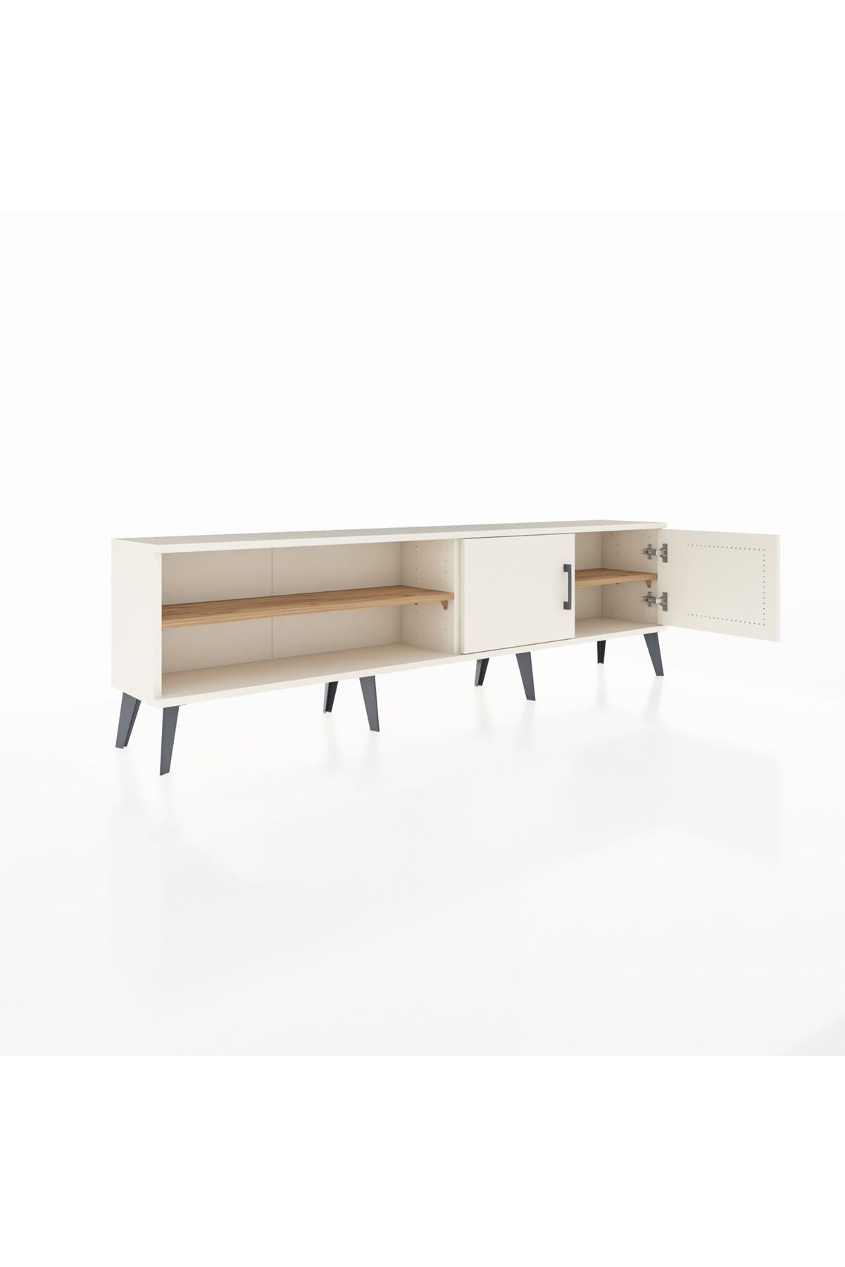 Arges TV Ünitesi 2 Raflı 2 Kapaklı 176x30x51 Aytaşı-Aytaşı/Çam