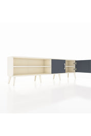 Arges TV Ünitesi 2 Raflı 2 Kapaklı 176x30x51 Aytaşı-Antrasit/Aytaşı