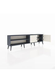 Arges TV Ünitesi 2 Raflı 2 Kapaklı 176x30x51 Antrasit-Aytaşı/Antrasit