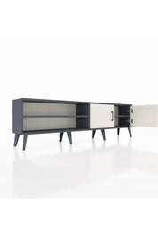 Arges TV Ünitesi 2 Raflı 2 Kapaklı 176x30x51 Antrasit-Aytaşı/Antrasit