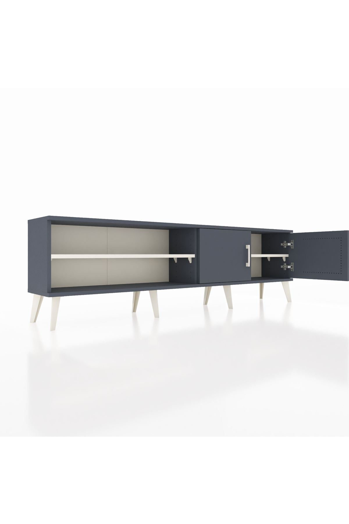 Arges TV Ünitesi 2 Raflı 2 Kapaklı 176x30x51 Antrasit-Antrasit/Aytaşı