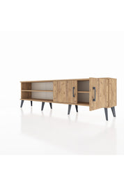 Arges TV Ünitesi 2 Raflı 2 Kapaklı 176x30x51 Çam-Çam/Çam