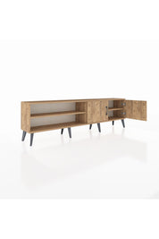 Arges TV Ünitesi 2 Raflı 2 Kapaklı 176x30x51 Çam-Çam/Çam