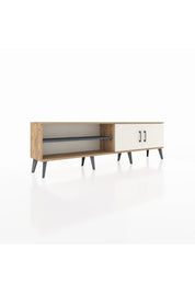 Arges TV Ünitesi 2 Raflı 2 Kapaklı 176x30x51 Çam-Aytaşı/Antrasit