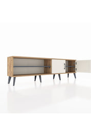 Arges TV Ünitesi 2 Raflı 2 Kapaklı 176x30x51 Çam-Aytaşı/Antrasit