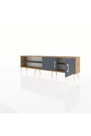 Arges TV Ünitesi 2 Raflı 2 Kapaklı 176x30x51 Çam-Antrasit/Antrasit