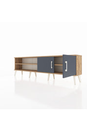 Arges TV Ünitesi 2 Raflı 2 Kapaklı 176x30x51 Çam-Antrasit/Çam