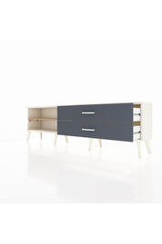 Arges TV Ünitesi Tek Raflı 2 Çekmeceli  176x30x51 Aytaşı-Çam/Antrasit