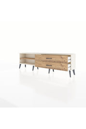 Arges TV Ünitesi Tek Raflı 2 Çekmeceli  176x30x51 Aytaşı-Çam/Çam