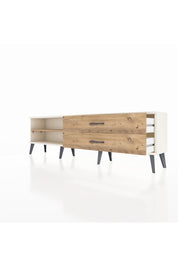 Arges TV Ünitesi Tek Raflı 2 Çekmeceli  176x30x51 Aytaşı-Çam/Çam