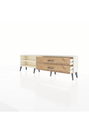 Arges TV Ünitesi Tek Raflı 2 Çekmeceli  176x30x51 Aytaşı-Aytaşı/Çam