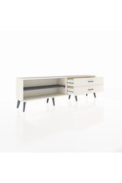 Arges TV Ünitesi Tek Raflı 2 Çekmeceli  176x30x51 Aytaşı-Antrasit/Aytaşı