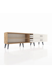 Arges TV Ünitesi Tek Raflı 2 Çekmeceli  176x30x51 Çam-Çam/Aytaşı