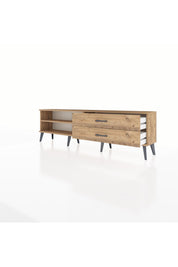 Arges TV Ünitesi Tek Raflı 2 Çekmeceli  176x30x51 Çam-Çam/Çam
