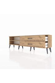 Arges TV Ünitesi Tek Raflı 2 Çekmeceli  176x30x51 Çam-Çam/Çam