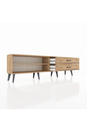 Arges TV Ünitesi Tek Raflı 2 Çekmeceli  176x30x51 Çam-Çam/Çam