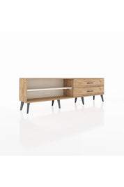 Arges TV Ünitesi Tek Raflı 2 Çekmeceli  176x30x51 Çam-Aytaşı/Çam