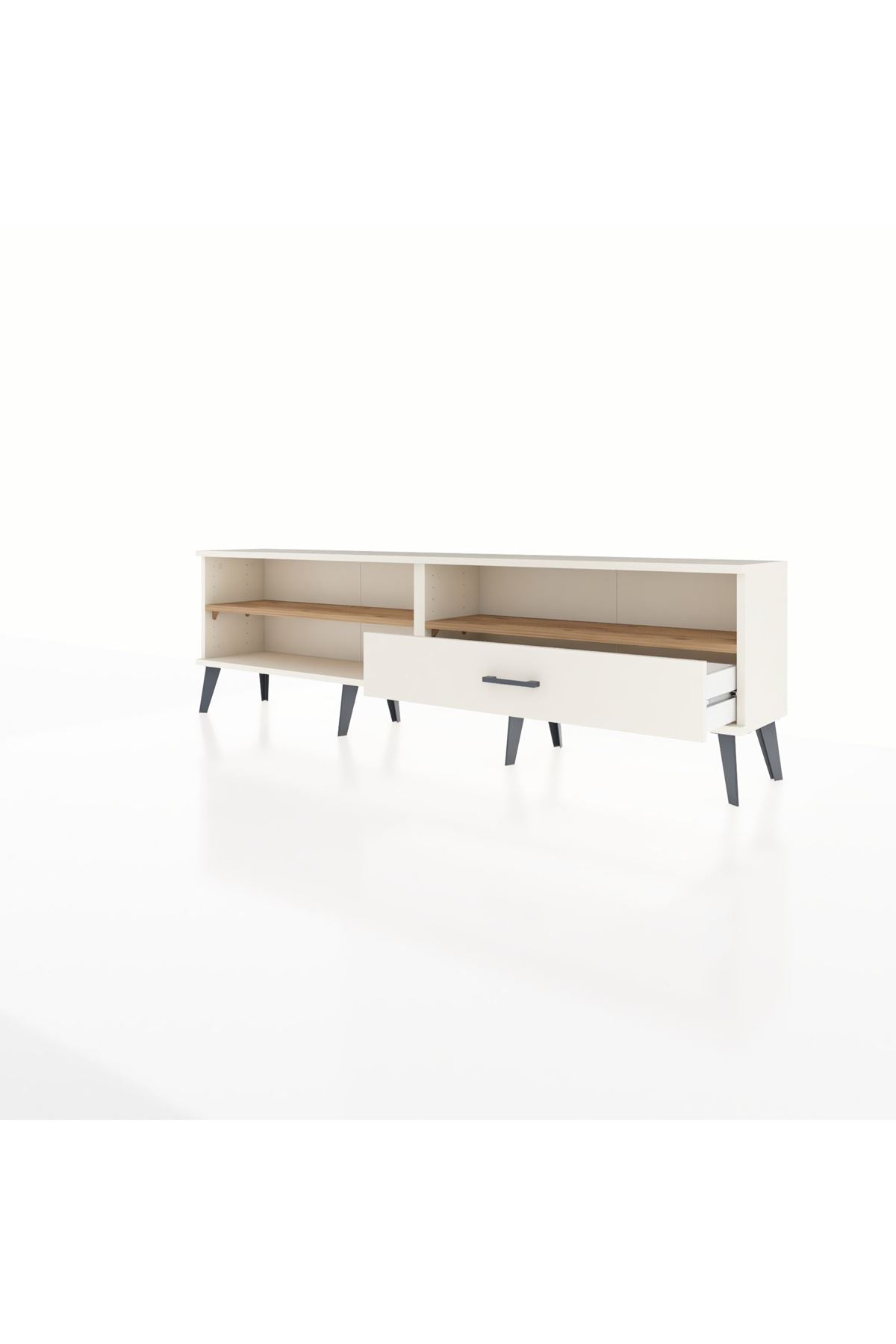 Arges TV Ünitesi 2 Raflı Tek Çekmeceli  176x30x51 Aytaşı-Çam/Aytaşı