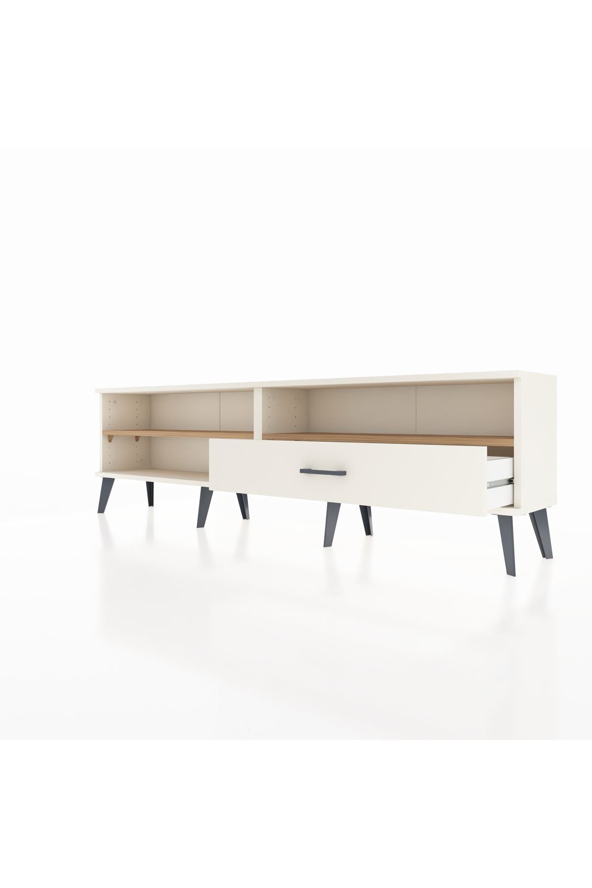 Arges TV Ünitesi 2 Raflı Tek Çekmeceli  176x30x51 Aytaşı-Çam/Aytaşı