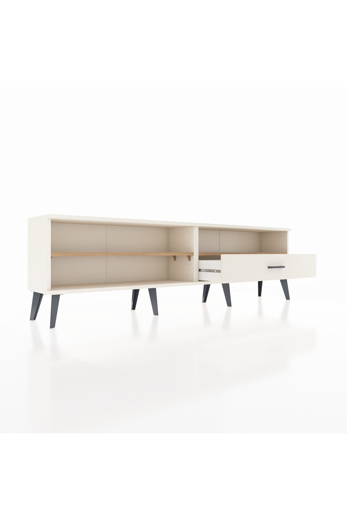 Arges TV Ünitesi 2 Raflı Tek Çekmeceli  176x30x51 Aytaşı-Çam/Aytaşı