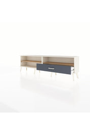 Arges TV Ünitesi 2 Raflı Tek Çekmeceli  176x30x51 Aytaşı-Çam/Antrasit