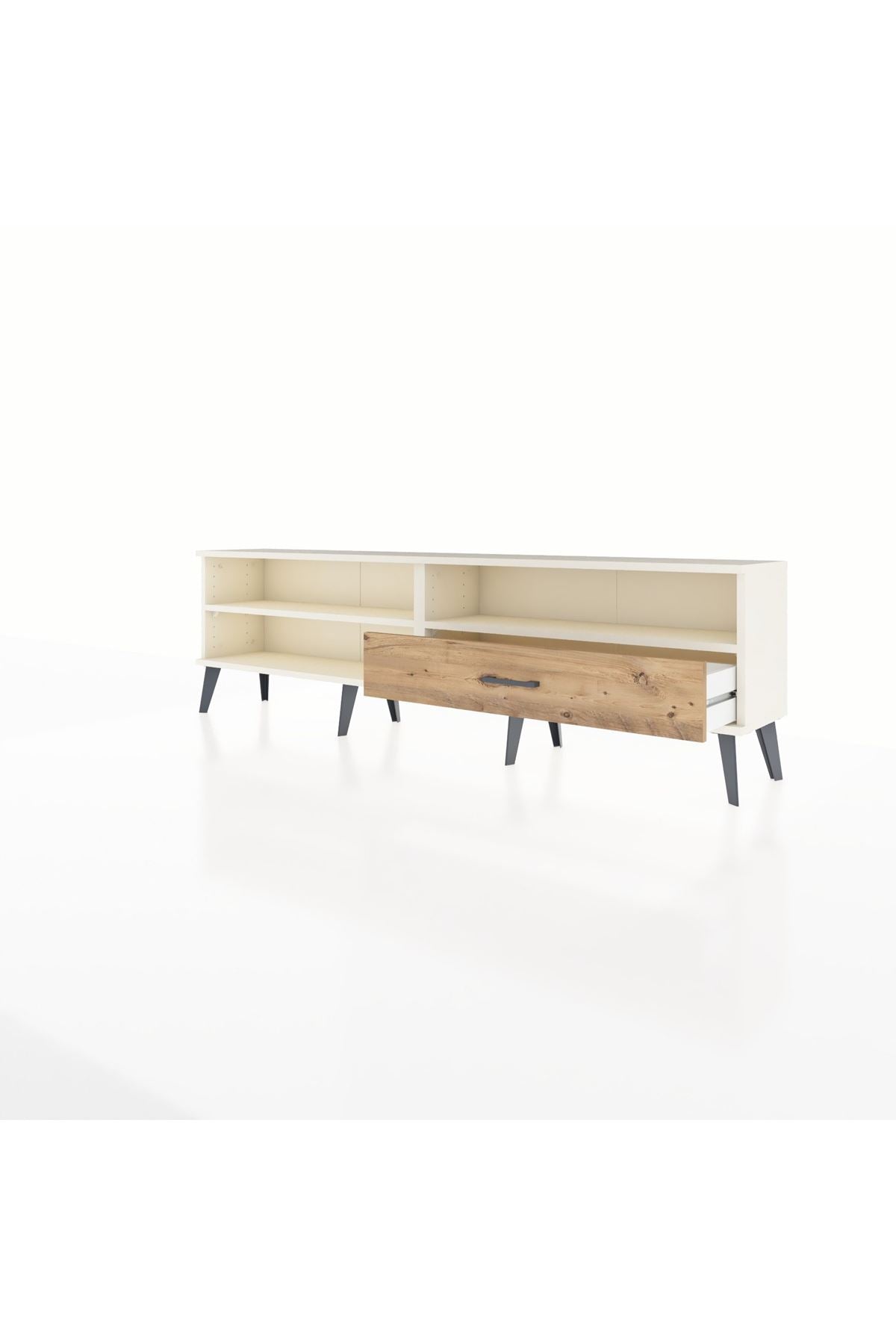 Arges TV Ünitesi 2 Raflı Tek Çekmeceli  176x30x51 Aytaşı-Aytaşı/Çam