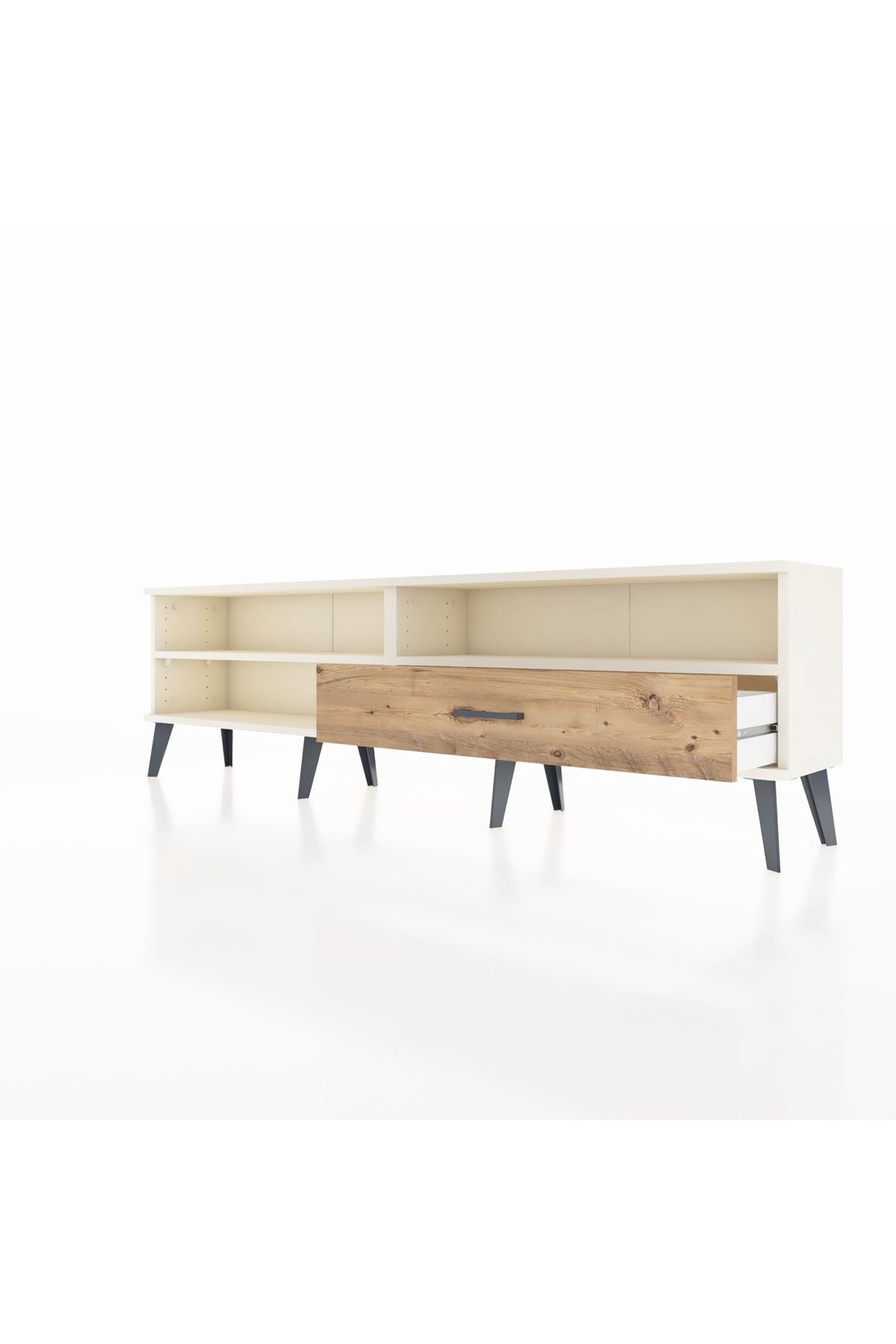 Arges TV Ünitesi 2 Raflı Tek Çekmeceli  176x30x51 Aytaşı-Aytaşı/Çam