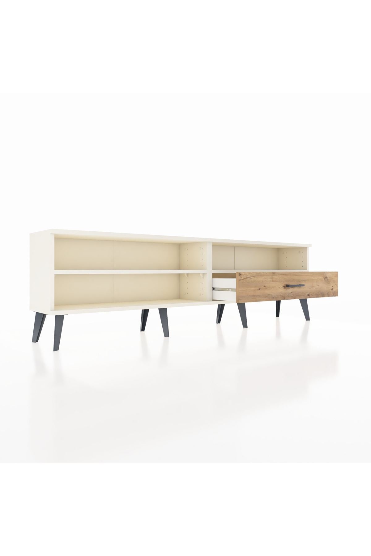 Arges TV Ünitesi 2 Raflı Tek Çekmeceli  176x30x51 Aytaşı-Aytaşı/Çam