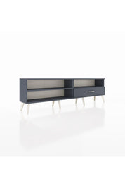 Arges TV Ünitesi 2 Raflı Tek Çekmeceli  176x30x51 Antrasit-Antrasit/Antrasit