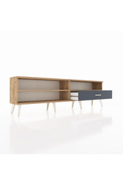 Arges TV Ünitesi 2 Raflı Tek Çekmeceli  176x30x51 Çam-Çam/Antrasit