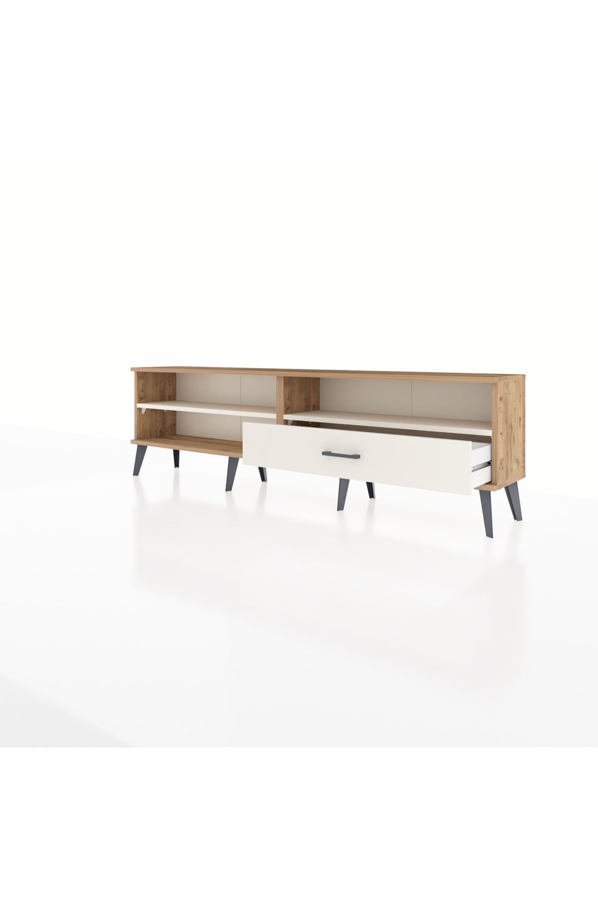 Arges TV Ünitesi 2 Raflı Tek Çekmeceli  176x30x51 Çam-Aytaşı/Aytaşı