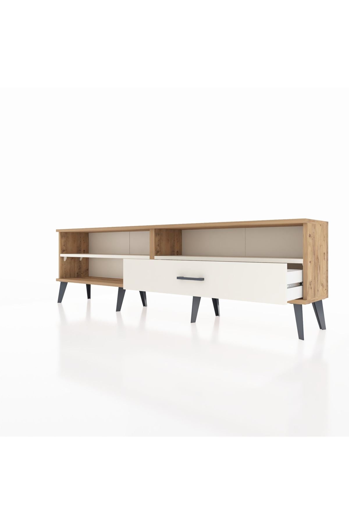 Arges TV Ünitesi 2 Raflı Tek Çekmeceli  176x30x51 Çam-Aytaşı/Aytaşı