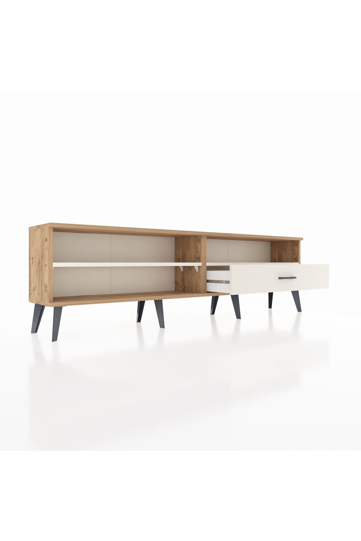 Arges TV Ünitesi 2 Raflı Tek Çekmeceli  176x30x51 Çam-Aytaşı/Aytaşı