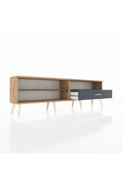 Arges TV Ünitesi 2 Raflı Tek Çekmeceli  176x30x51 Çam-Antrasit/Antrasit