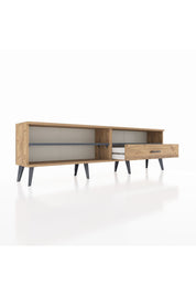 Arges TV Ünitesi 2 Raflı Tek Çekmeceli  176x30x51 Çam-Antrasit/Çam