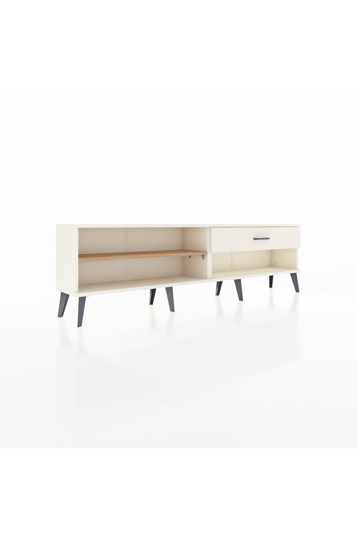 Arges TV Ünitesi Tek Raflı Tek Çekmeceli  176x30x51 Aytaşı-Çam/Aytaşı