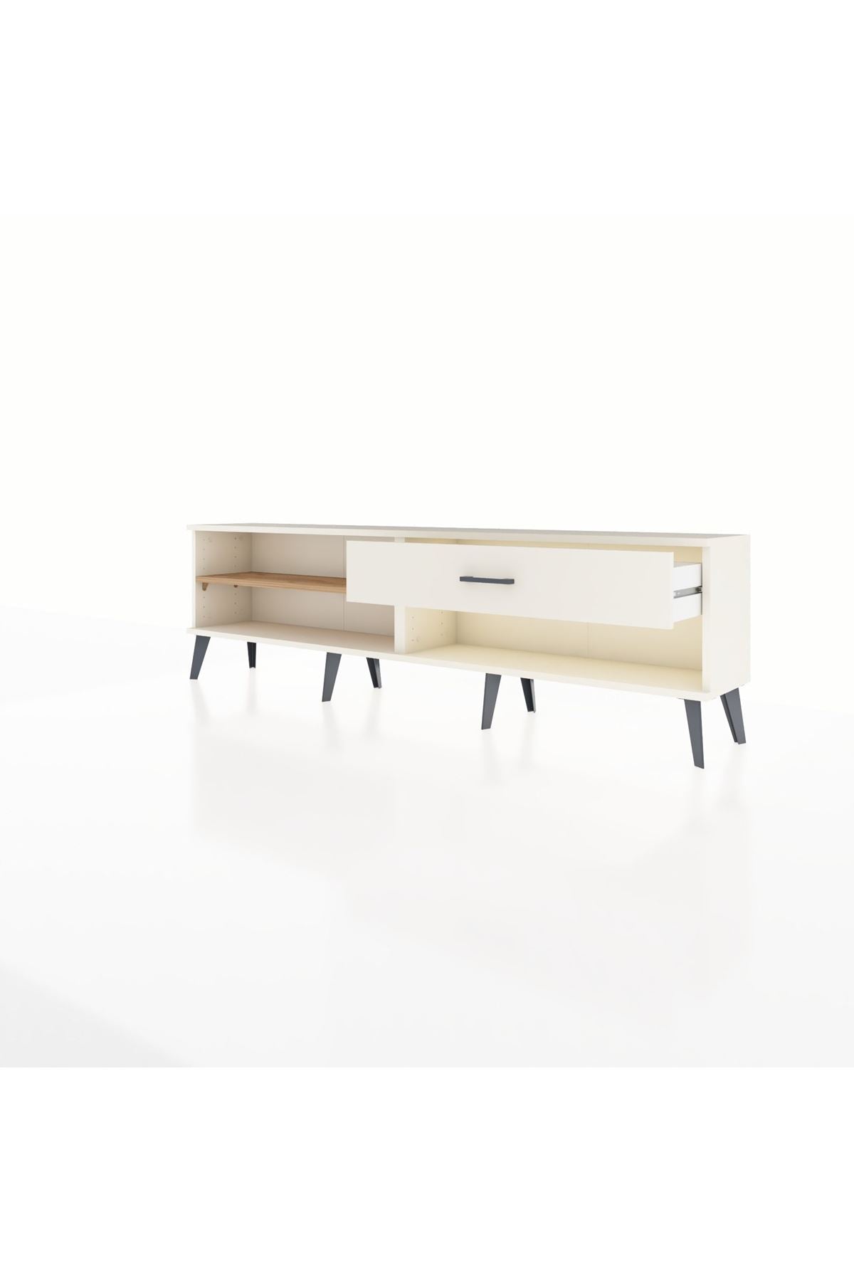 Arges TV Ünitesi Tek Raflı Tek Çekmeceli  176x30x51 Aytaşı-Çam/Aytaşı